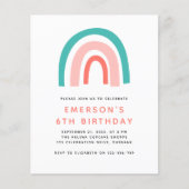 uitnodiging van de Birthday Party van het Kind PAP Flyer (Voorkant)