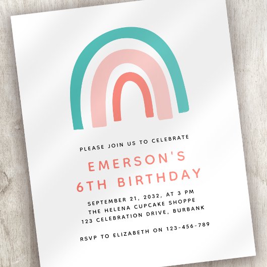 uitnodiging van de Birthday Party van het Kind PAP Flyer