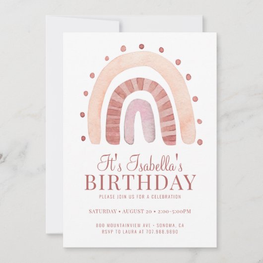 uitnodiging van de Birthday Party van het Kind van (Voorkant)