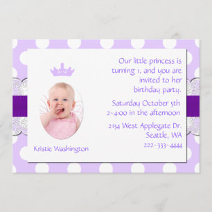 Uitnodiging van de Birthday Party van Lavender & W