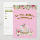 uitnodiging van de Birthday Party voor 3 jaar. Old (Voorkant / Achterkant)