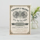 uitnodiging van de Birthday Party voor Cheers & B (Staand voorkant)