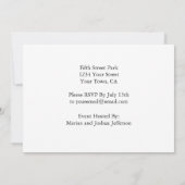 uitnodiging van de Birthday Party voor regenboogs (Achterkant)