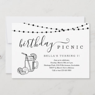 uitnodiging van de Birthday Picnic Party