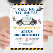 Uitnodiging van de Birthday-politiepartij