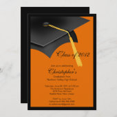 Uitnodiging van de Black Afstudeerder Pet Gradupar (Voorkant / Achterkant)