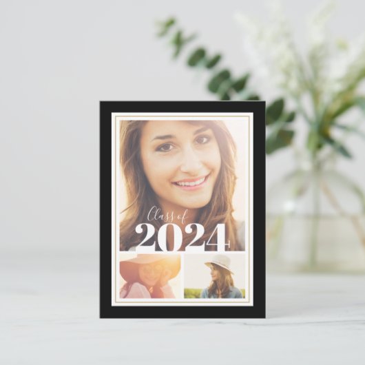 Uitnodiging van de Black and Gold 3-fotograaf (Staand voorkant)