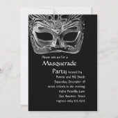 Uitnodiging van de Black and White Masquerade Part (Voorkant)