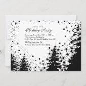 Uitnodiging van de Black & White Winter Holiday Pa (Voorkant)