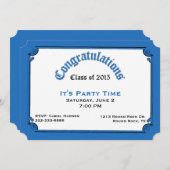 Uitnodiging van de blauwe diplomatie (Voorkant / Achterkant)