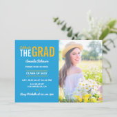 Uitnodiging van de Blauwe en Gouden Partij (Staand voorkant)