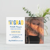 Uitnodiging van de Blauwe en Gouden Partij (Staand voorkant)