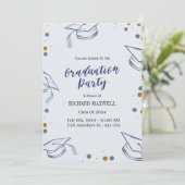 Uitnodiging van de Blauwe en Gouden Partij (Staand voorkant)