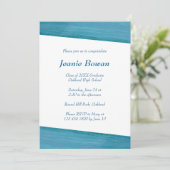 Uitnodiging van de Blauwe en Witte GraduPartij (Staand voorkant)