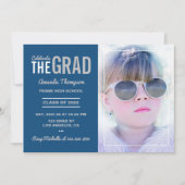 Uitnodiging van de Blauwe en Zilveren GraduPartij (Voorkant)