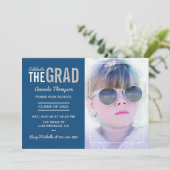 Uitnodiging van de Blauwe en Zilveren GraduPartij (Staand voorkant)