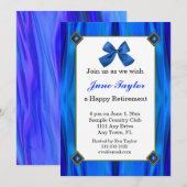 Uitnodiging van de blauwe en zwarte Pensioenpartij (Voorkant / Achterkant)