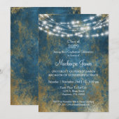 Uitnodiging van de blauwe goudlamppartij (Voorkant / Achterkant)