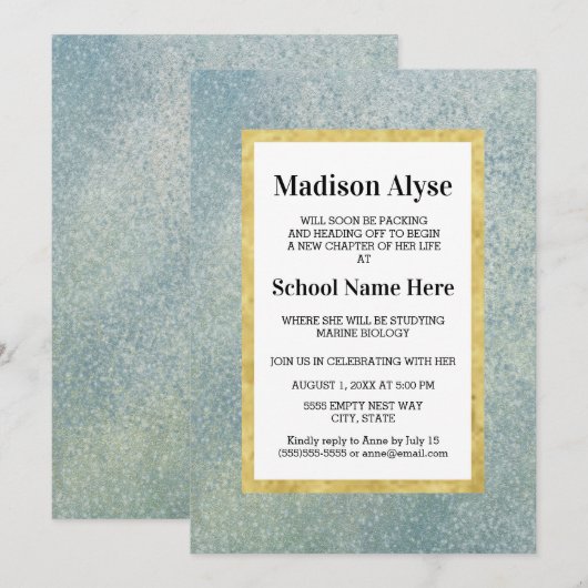 Uitnodiging van de Blauwe/Groene Goud en de Witte (Voorkant / Achterkant)