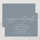 Uitnodiging van de Blauwe Minimalistische Partij (Voorkant / Achterkant)