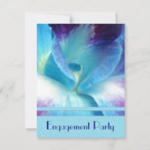 Uitnodiging van de blauwe Orchidee Engagement Part (Voorkant)