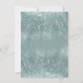 Uitnodiging van de Blauwgroen dress Quinceanera Tu (Achterkant)