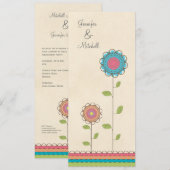 Uitnodiging van de Bloemen van de Partij van het (Voorkant / Achterkant)