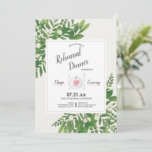 Uitnodiging van de Bloemen van de waterverf de (Staand voorkant)