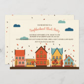 Uitnodiging van de Blokpartij van de herfst (Voorkant / Achterkant)