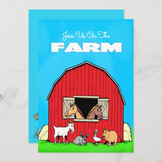 Uitnodiging van de boerderij (Voorkant / Achterkant)