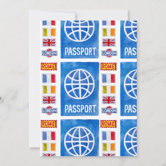 Uitnodiging van de bon Voyage Retirement Party (Achterkant)