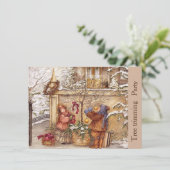 Uitnodiging van de Boom Trimming Party met envelop (Staand voorkant)