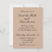 Uitnodiging van de Boom Trimming Party met envelop (Achterkant)