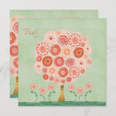 Uitnodiging van de Boom van de Mandarijn van het (Voorkant / Achterkant)