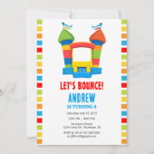 Uitnodiging van de Bounce House Birthday Party (Voorkant)