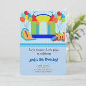 Uitnodiging van de Bounce House Birthday Party (Staand voorkant)