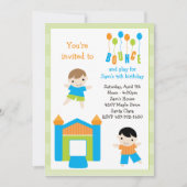 Uitnodiging van de Bounce House Birthday Party (Voorkant)