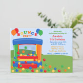 Uitnodiging van de Bounce House Birthday Party (Staand voorkant)