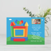 Uitnodiging van de Bounce House Birthday Party (Staand voorkant)