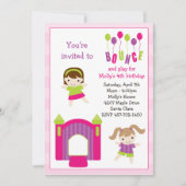 Uitnodiging van de Bounce House Birthday Party (Voorkant)
