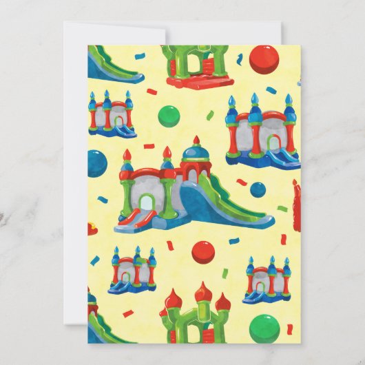 Uitnodiging van de Bounce House Birthday Party (Achterkant)