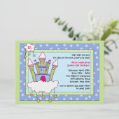 Uitnodiging van de Bounce House Birthday Party (Staand voorkant)