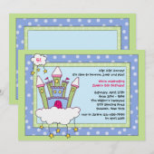 Uitnodiging van de Bounce House Birthday Party (Voorkant / Achterkant)