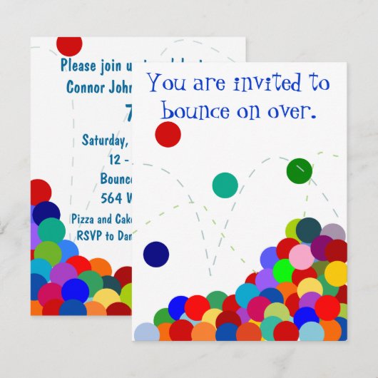 Uitnodiging van de Bouncerende Partij (Voorkant / Achterkant)