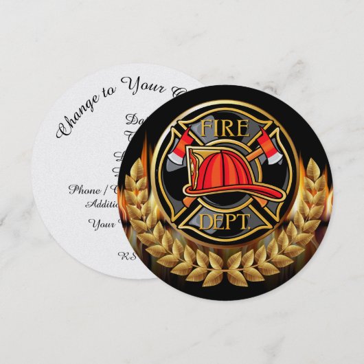 Uitnodiging van de brandweer (Voorkant / Achterkant)