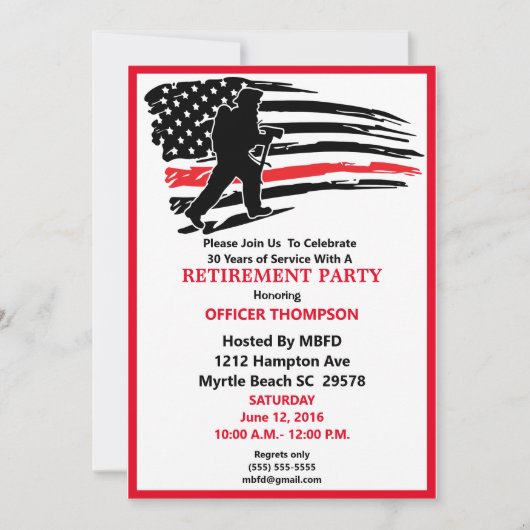 Uitnodiging van de brandweerpartij (Voorkant)