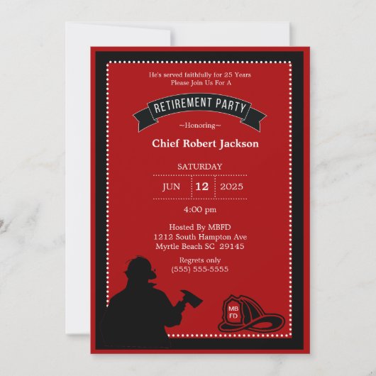 Uitnodiging van de brandweerpartij (Voorkant)