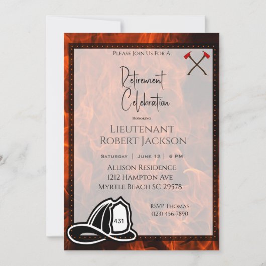 Uitnodiging van de brandweerpartij (Voorkant)