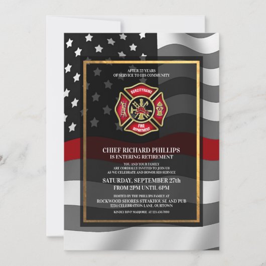 Uitnodiging van de brandweerpartij (Voorkant)