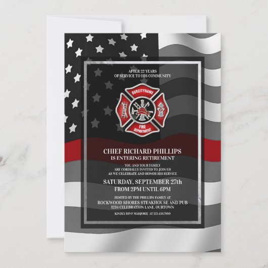 Uitnodiging van de brandweerpartij (Voorkant)